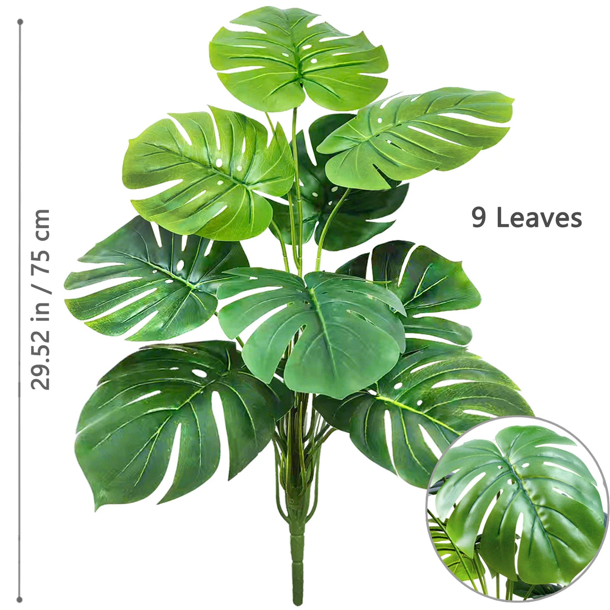 Artificial Monstera Plant – 104cm Plastic Palm Tree for Home Office Decor