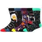 Cotton Novelty Crew Socks – Colorful Animal Print for Casual Halloween Wear