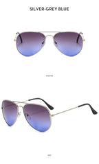 Double Bridge Aviator Sunglasses – Alloy Frame Gradient Lenses for Unisex Fashion
