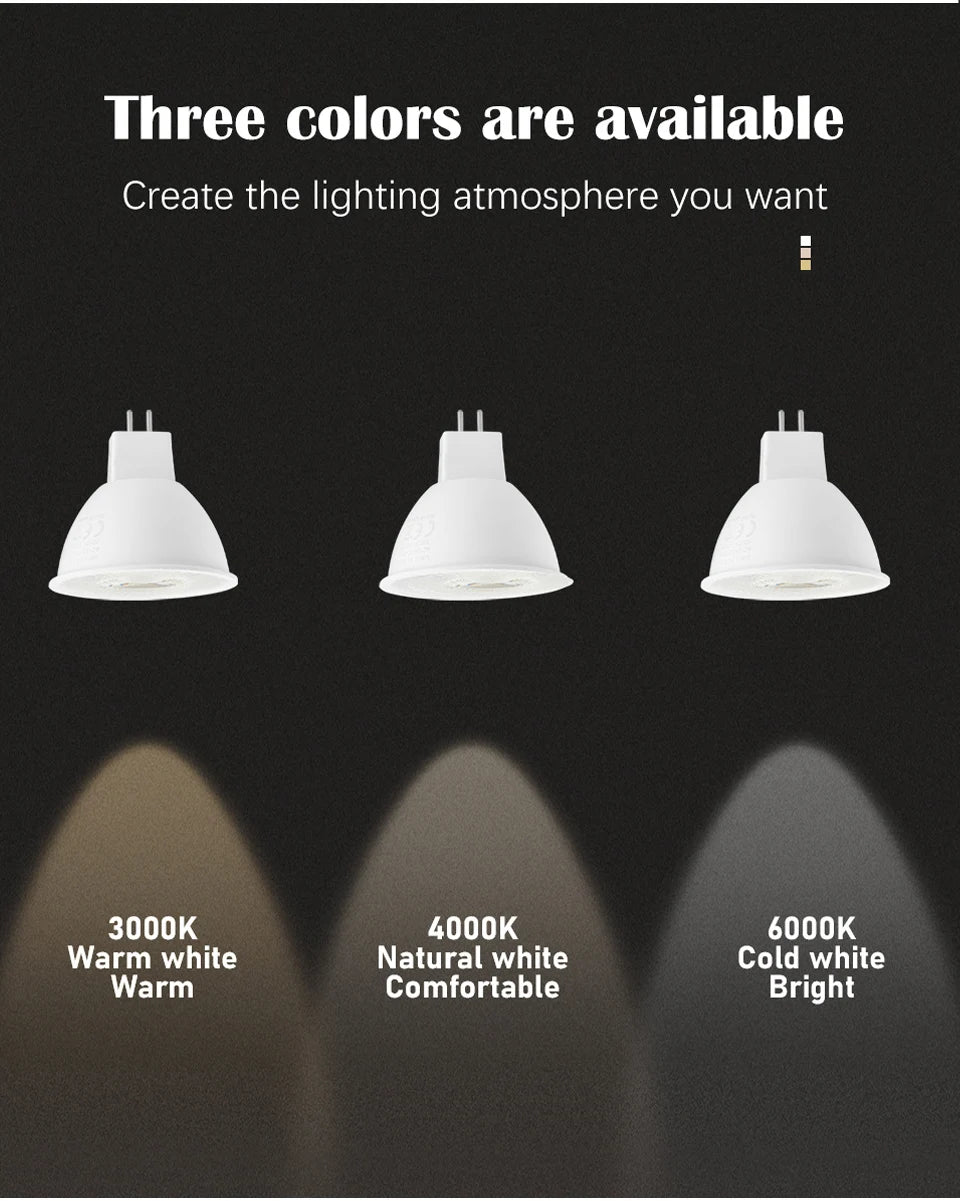 MR16 LED Spotlight Bulbs – Low Voltage GU5.3 Lighting for Home Kitchen
