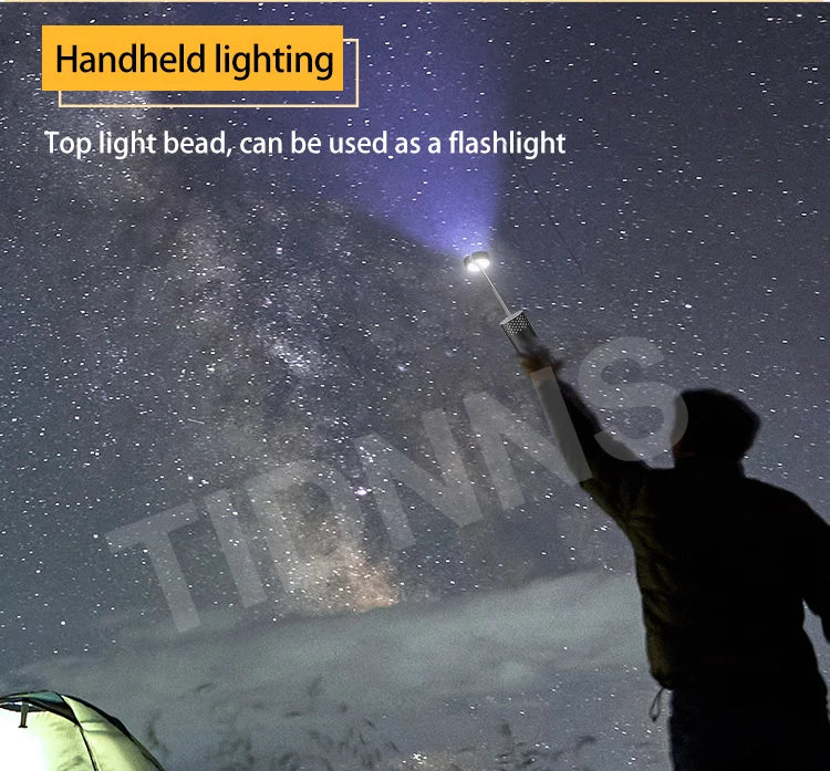 Rechargeable Telescopic LED Flashlight – Multifunctional Lamp for Outdoor Camping