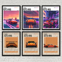 911 GT3 RS Canvas Print – Supercar Wall Art for Car Enthusiast Decor