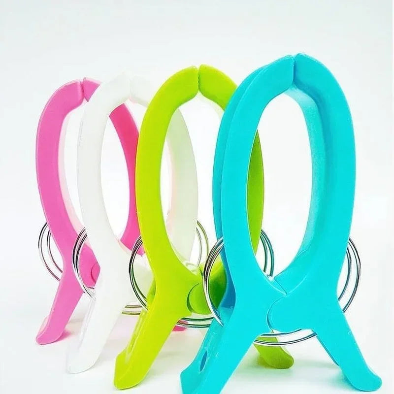 Plastic Beach Towel Clips – Heavy Duty Clothespins for Sunbed and Laundry