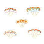 Rainbow Cake Topper Set – Decorative Party Supplies for Kids Birthdays