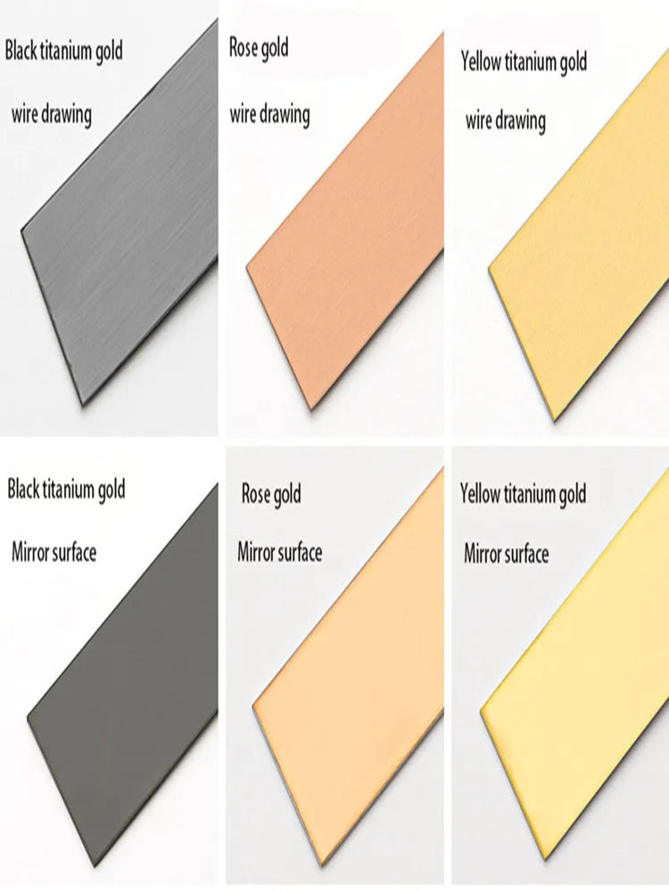 Stainless Steel Decorative Wall Strips – Titanium Mirror Finish for Home Decor