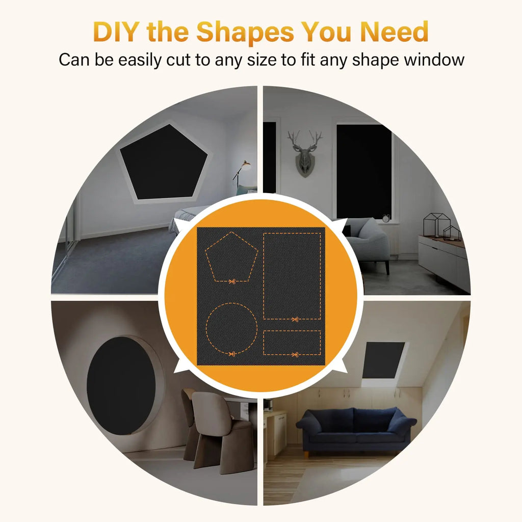 Blackout Window Privacy Film – Adhesive Light Blocking Tint for Home Glass