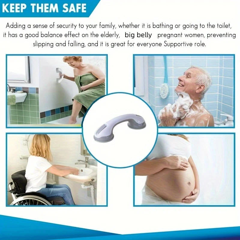 Suction Cup Grab Bar – Heavy Duty Safety Handle for Bathroom Shower Support
