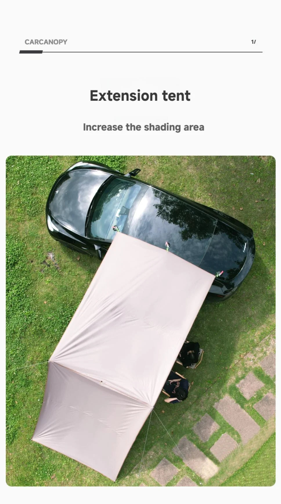 Portable Car Awning Tarp – Lightweight Vehicle Shelter for Camping