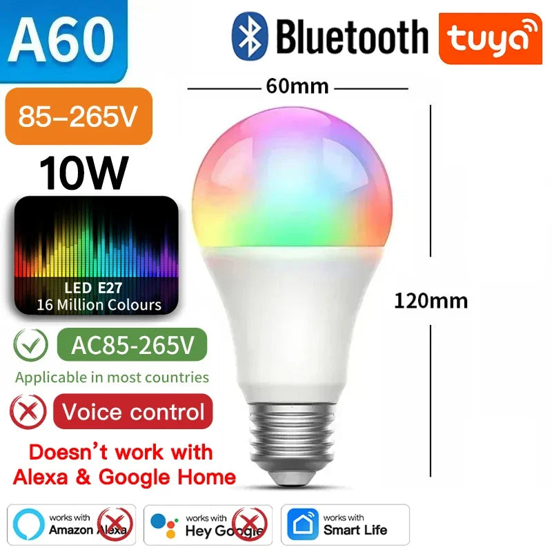 Smart LED Light Bulb – RGB Dimmable WiFi Lamp for Home Automation