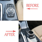 IDrive Multimedia Button Decals – Adhesive Interior Trim for BMW Models