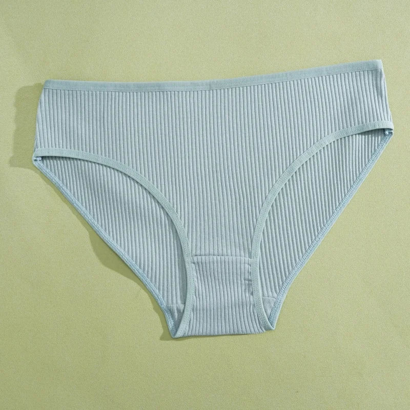 Cotton Briefs – Soft Striped Low Rise Underwear for Women
