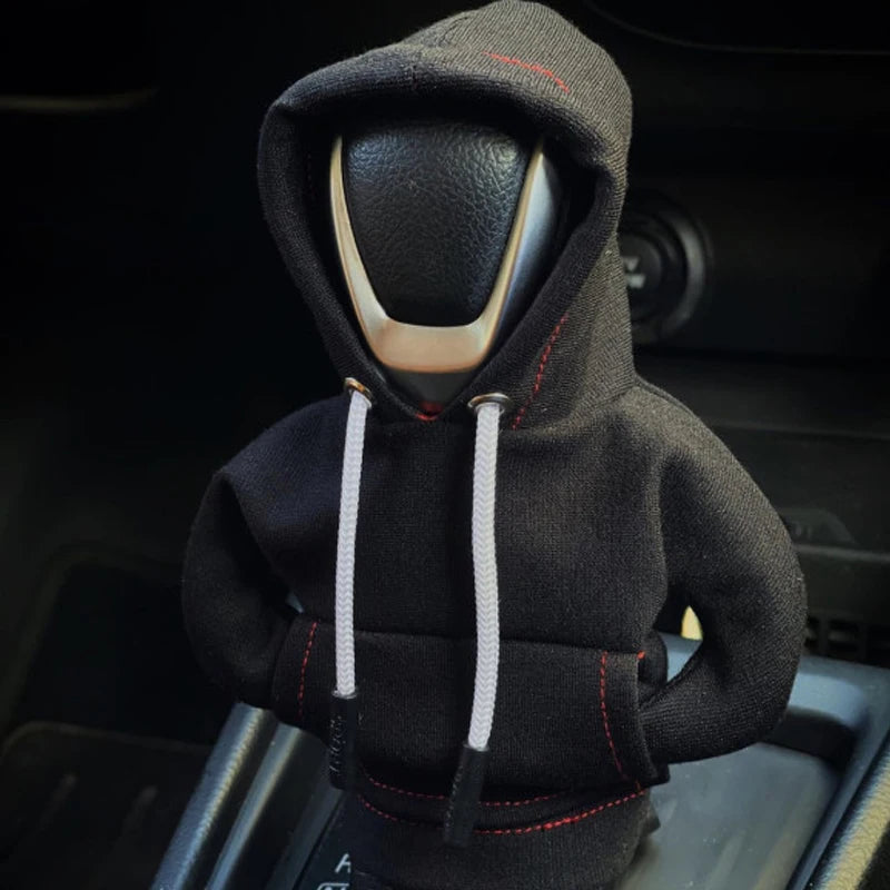 Car Gear Shift Hoodie Cover – Plush Interior Decor for Manual Automatic Cars