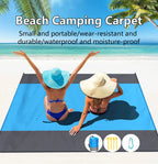 Waterproof Sandproof Beach Blanket – 200x210cm Picnic Mat for Camping and Hiking
