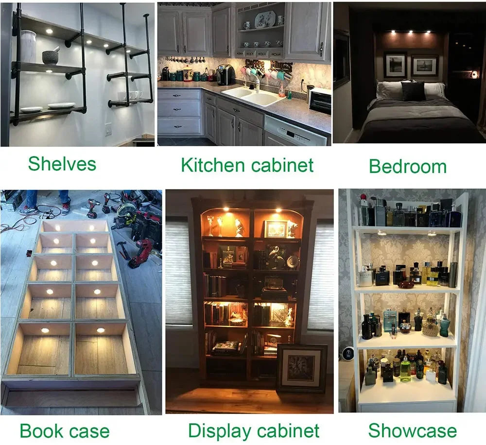 G4 Cabinet Light Fixture – 60mm Recessed Lamp for Shelf and Under-Cabinet Use