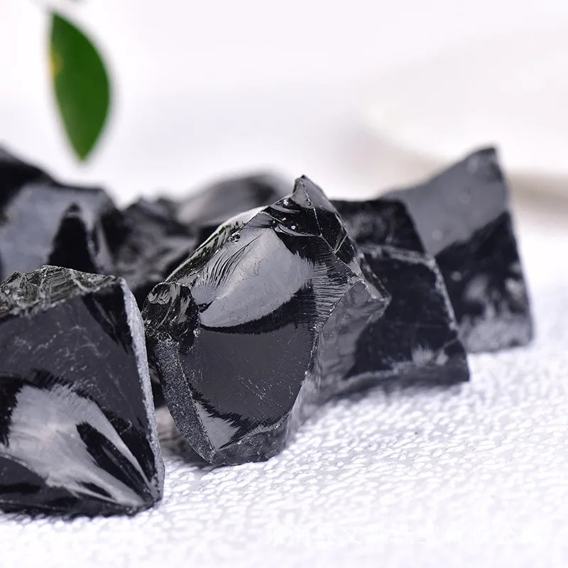 Raw Black Obsidian Crystal – Natural Reiki Stone for Energy Healing