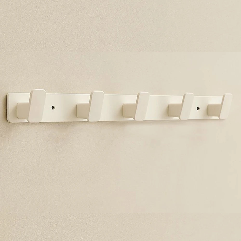 Black Metal Wall Coat Rack – 5 Hook Organizer for Hat Towel and Bag Storage