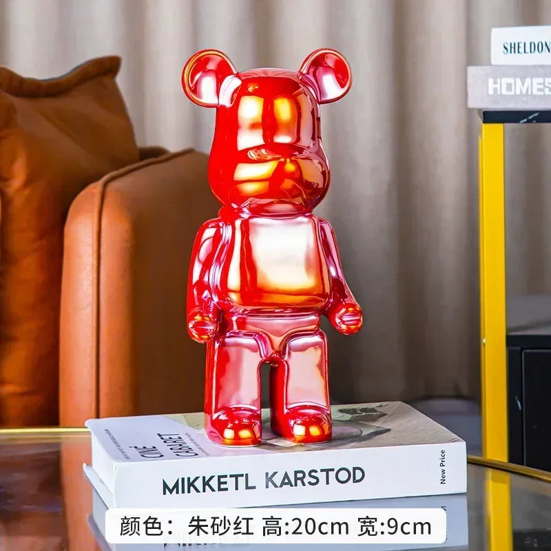 Ceramic Bear Figurine – Aesthetic Luxury Sculpture for Modern Home Decor