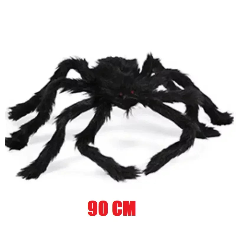 Giant Plush Spider Decoration – 30-200cm Horror Prop for Halloween Party