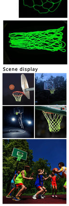 Luminous Basketball Net – 50cm Fluorescent Glow-in-the-Dark for Night Games