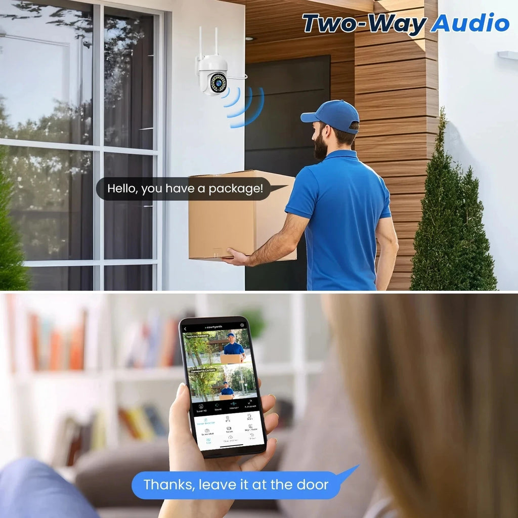 Wireless PTZ Security Camera – 5MP HD WiFi Motion Tracking for Outdoor Home