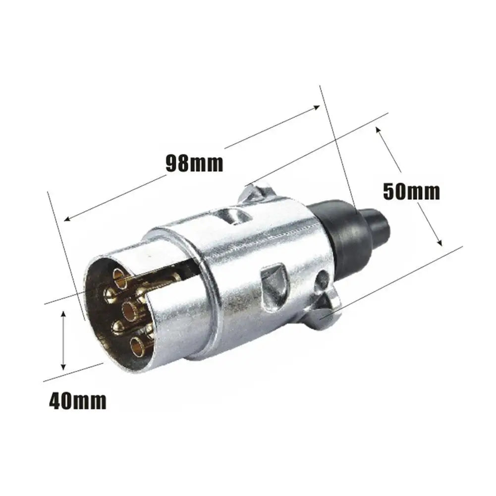 7-Pin Trailer Plug and Socket – Aluminum Alloy Connector for RV Boat Truck