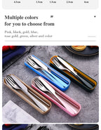 Portable Stainless Steel Cutlery Set – Durable Flatware for Camping and Travel