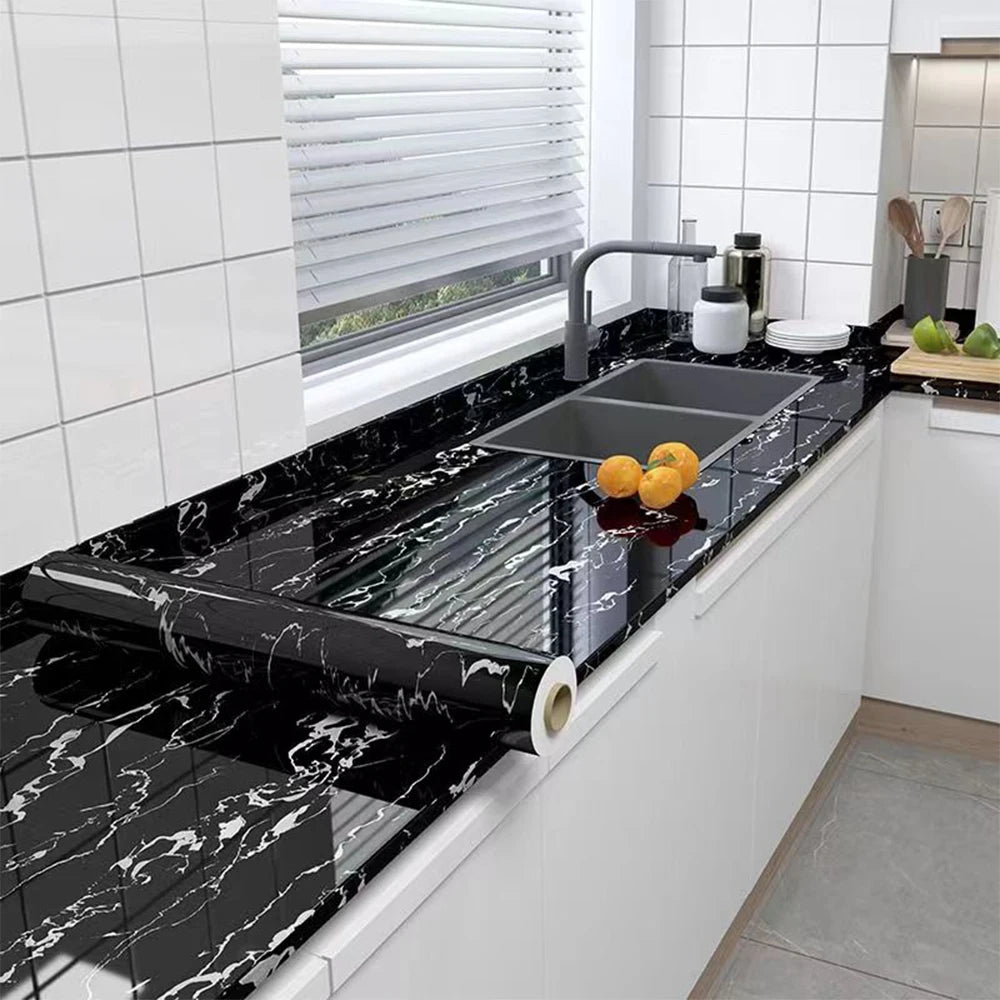 Marble Contact Paper – Waterproof Self Adhesive Vinyl for Kitchen Countertops