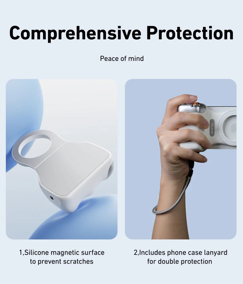 Magnetic Phone Camera Grip – Ergonomic Handheld Stabilizer for Content Creation