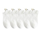 Embroidered Expression Ankle Socks – Kawaii Cotton Fashion for Casual Wear