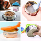 Silicone Pet Food Can Lids and Spoon – Airtight Seal for Dog and Cat Storage