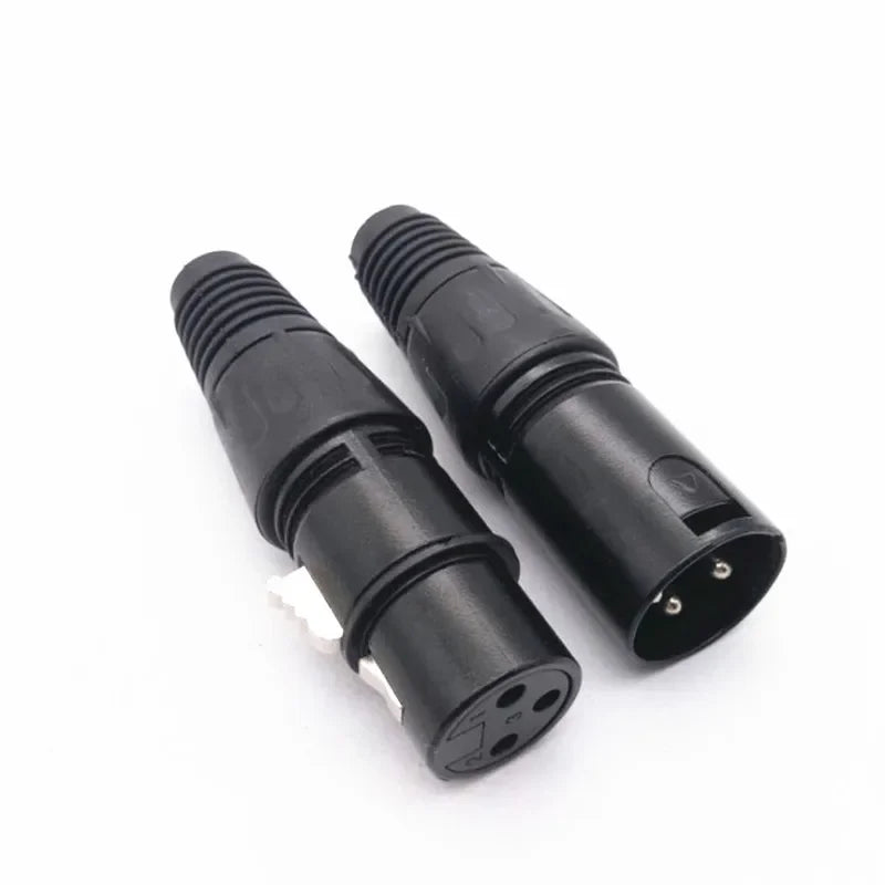 XLR DMX Microphone Connectors – 3 Pin Audio Plugs for Professional Sound Gear