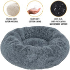Plush Round Pet Bed – Soft Warm Nest for Large and Medium Dogs or Cats