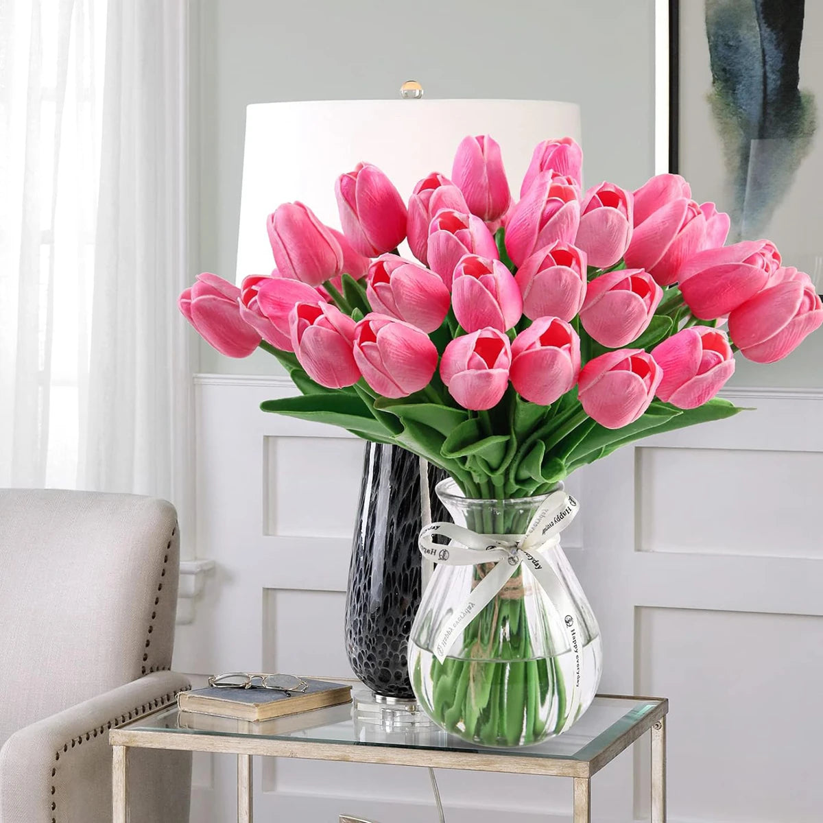 Real Touch Artificial Tulip Flowers – Decorative Floral Bouquet for Wedding Home