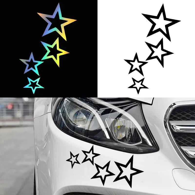 Star Vinyl Car Decal – 12x24cm Waterproof Sticker for Truck Bumper Window