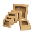 Square Kraft Gift Boxes – Multi Size Paper Containers for Wedding Favors