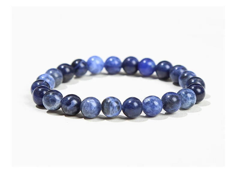 Natural Stone Bead Bracelet – Healing Crystal Gemstone Jewelry for Men and Women