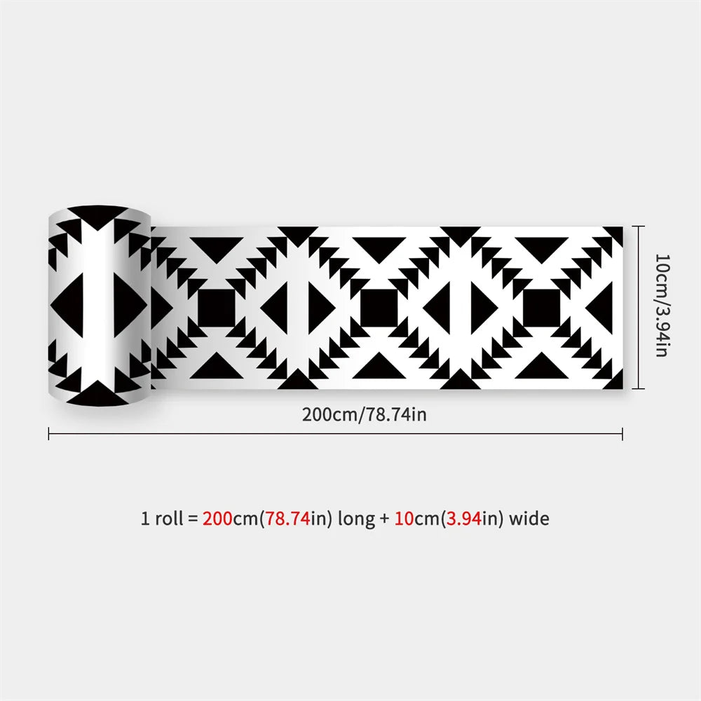 Self-Adhesive Waist Line Stickers – Waterproof Border Mural for Kitchen Decor