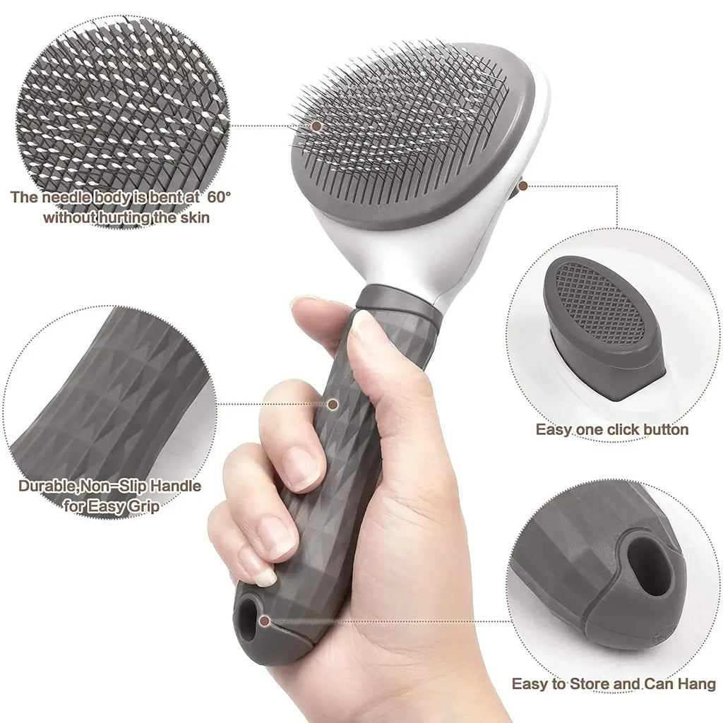 Self Cleaning Pet Brush – Grooming Tool for Dogs and Cats