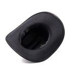 Vintage Wide Brim Cowboy Hat – Leather Western Style for Men and Women