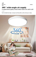Bladeless Ceiling Fan Light – 6-Speed Remote Dimmable Fixture for Home Decor