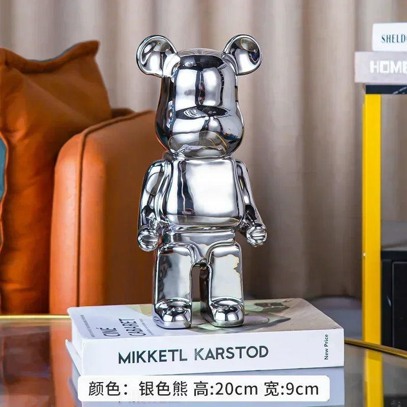 Ceramic Bear Figurine – Aesthetic Luxury Sculpture for Modern Home Decor