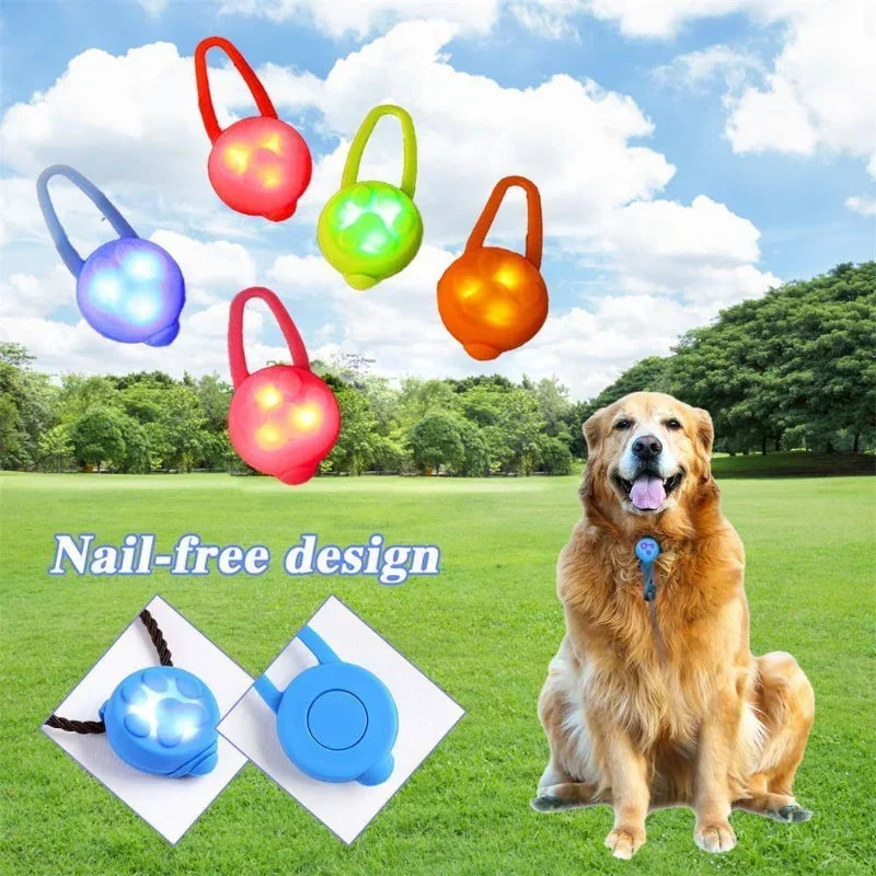 LED Pet Collar Pendant – Glowing Safety Flashlight for Dogs and Cats