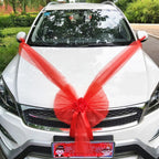 Silk Flower Wedding Car Decoration Kit – Floral Ribbons for Bridal Vehicles
