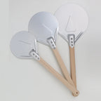 Perforated Aluminum Pizza Peel – Non-Slip Wooden Handle for Home Baking