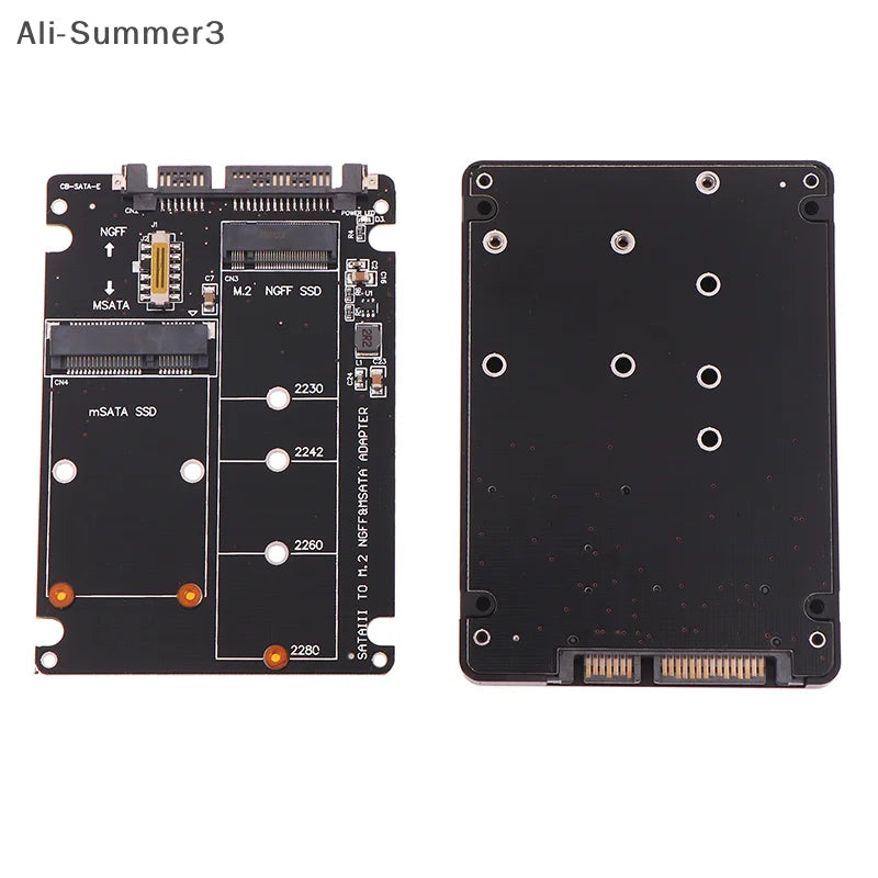 M.2 NGFF and mSATA SSD to SATA Adapter Board for Disk Conversion