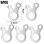 Aluminium Tent Rope Tensioner – 3-Hole Wind Cord Buckle for Camping Gear