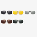 Polarized Clip-On Sunglasses – Square UV400 Lenses for Driving and Fishing