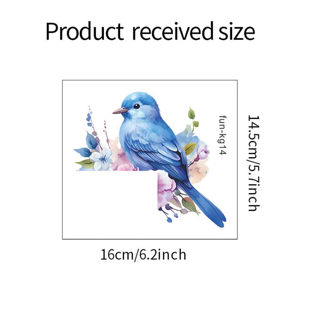 Cartoon Bird Plant Wall Decals – Decorative Vinyl Stickers for Home Decor