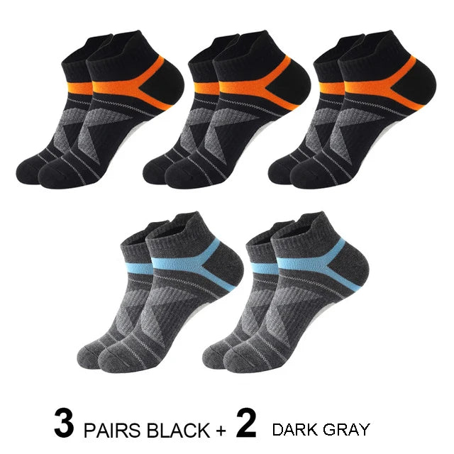 Breathable Cotton Ankle Socks – Men's Athletic Gear for Summer Outdoor Sports