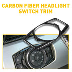 Carbon Fiber Headlight Switch Cover – Interior Trim for Ford Mustang